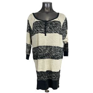 We The Free Women's Sweater Dress Oversized Shirt Tunic Length Stripe Small